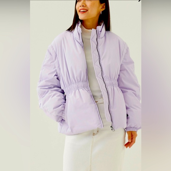 NWT Love bonito puffer jacket and convert to vest purple size l-xl - Picture 5 of 14